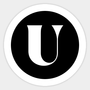 U (Letter Initial Monogram) Sticker